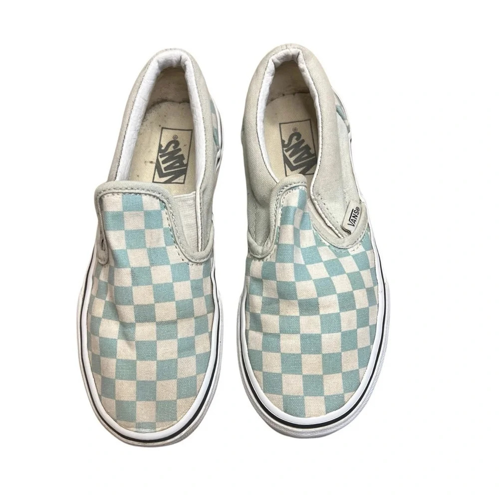 Kids Kids Classic Slip-On Checkerboard - Canal Blue / White - Kids Size 1.0 - Picture 4 of 10